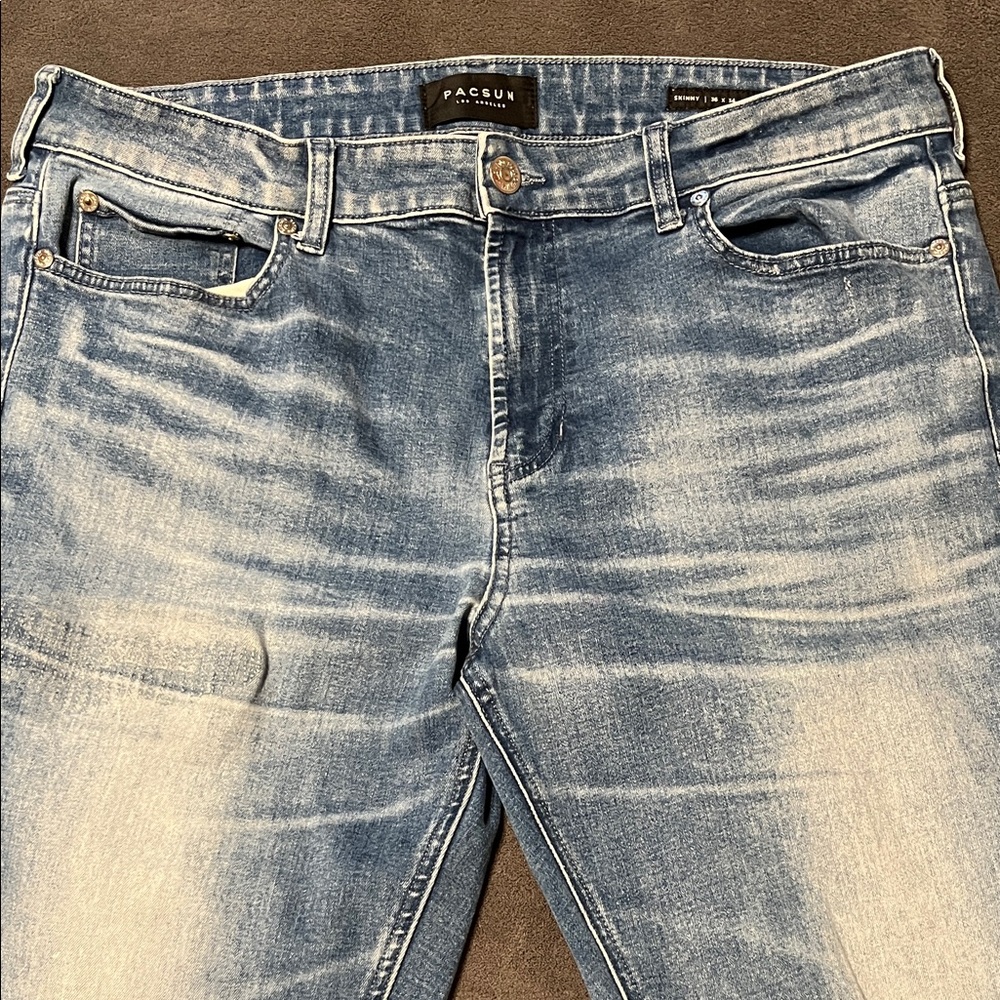 PacSun Men's Light Blue Skinny Jeans